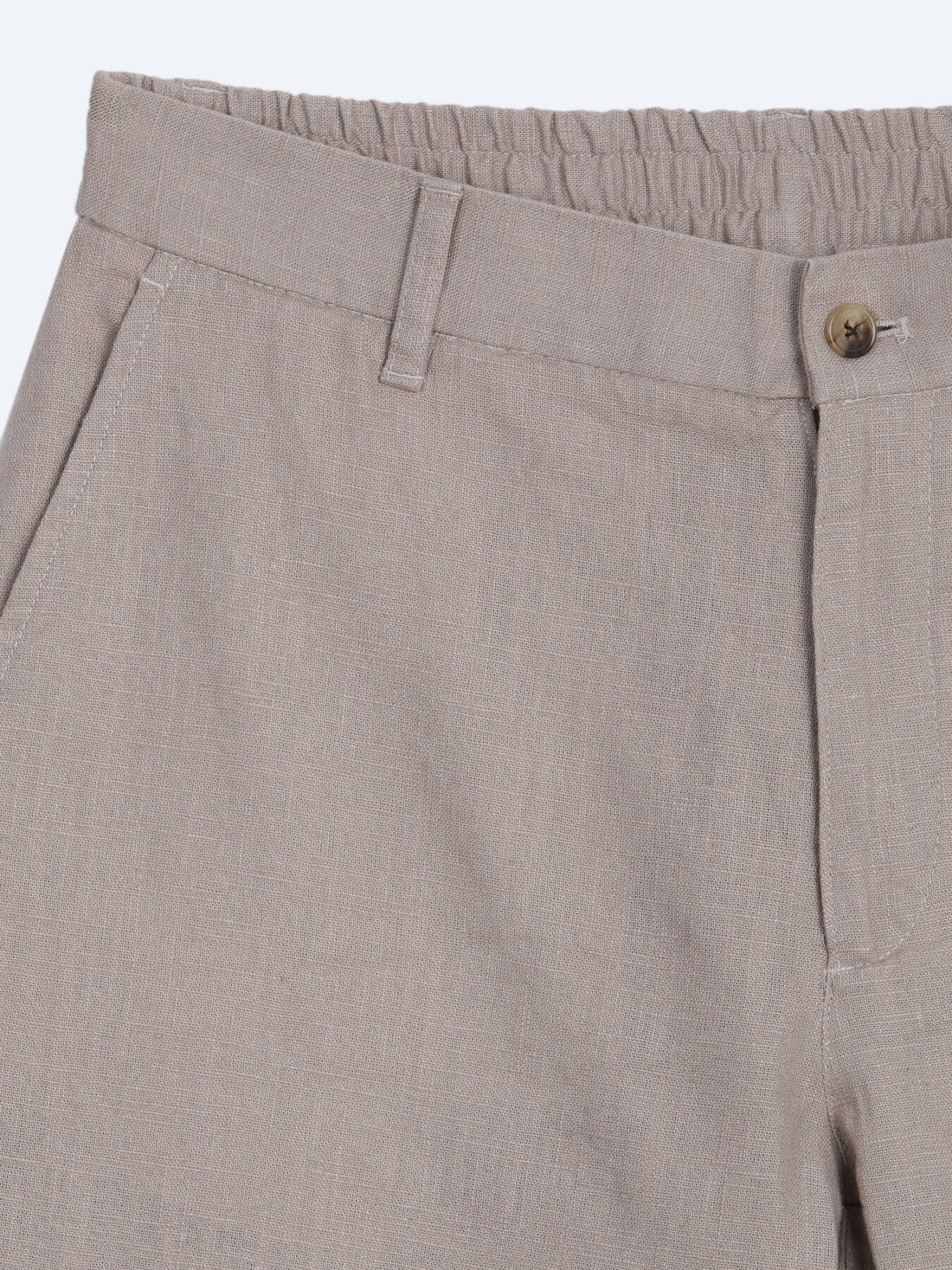 Vizon Dokuma Relaxed Fit Casual Pamuk Karışımlı Pantolon