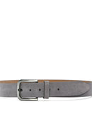 Erkek Gri Süet Deri Kemer