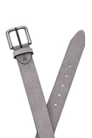 Erkek Gri Süet Deri Kemer