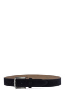 Erkek Lacivert Süet Deri Kemer