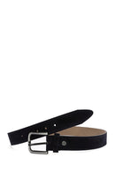 Erkek Lacivert Süet Deri Kemer