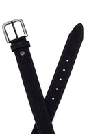 Erkek Lacivert Süet Deri Kemer