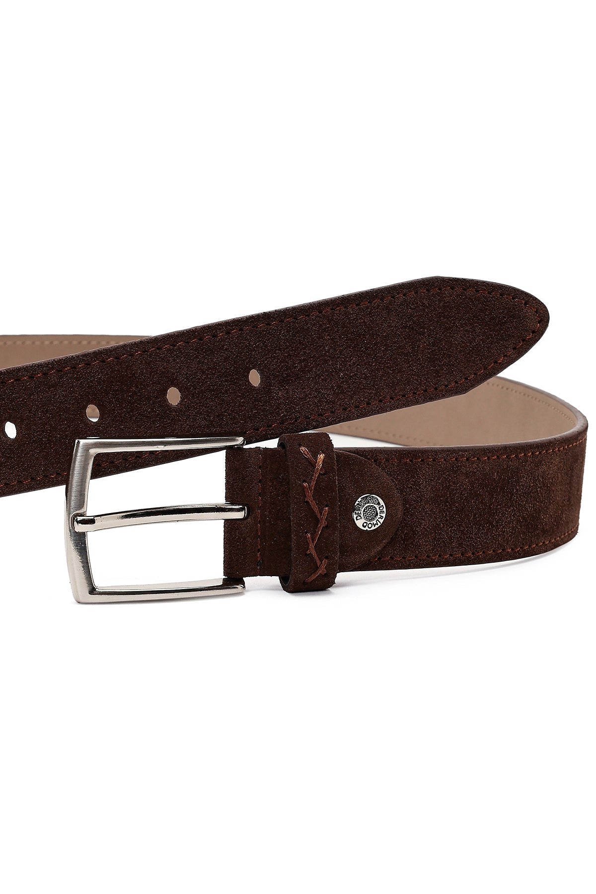 Erkek Kahverengi Süet Deri Kemer