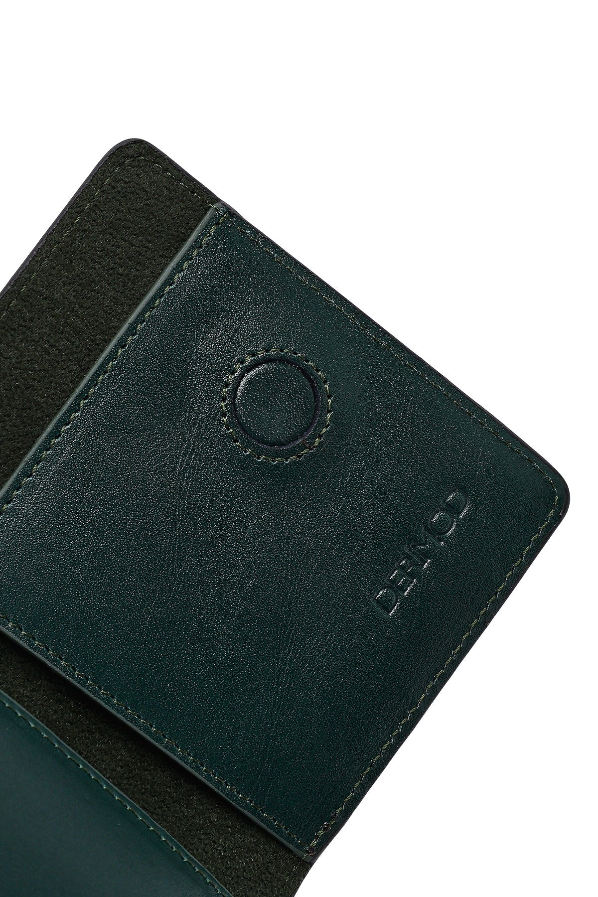 Erkek Yeşil Deri Kartlık