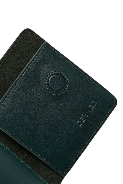 Erkek Yeşil Deri Kartlık