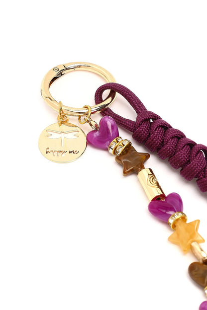 Kadın Mor Boncuklu Metal Charm