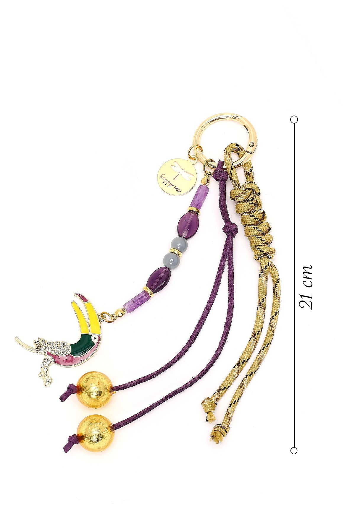 Kadın Mor Boncuklu Metal Charm