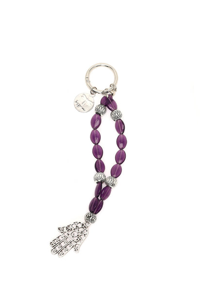 Kadın Mor Boncuklu Metal Charm