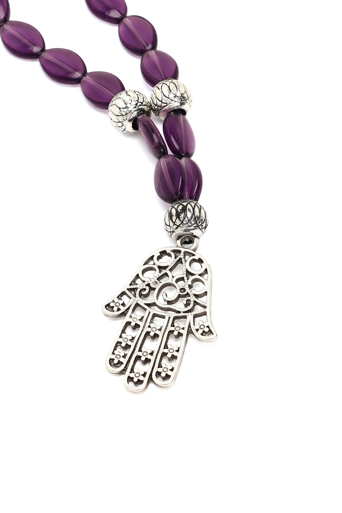 Kadın Mor Boncuklu Metal Charm