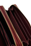 Kadın Bordo Kroko Cüzdan