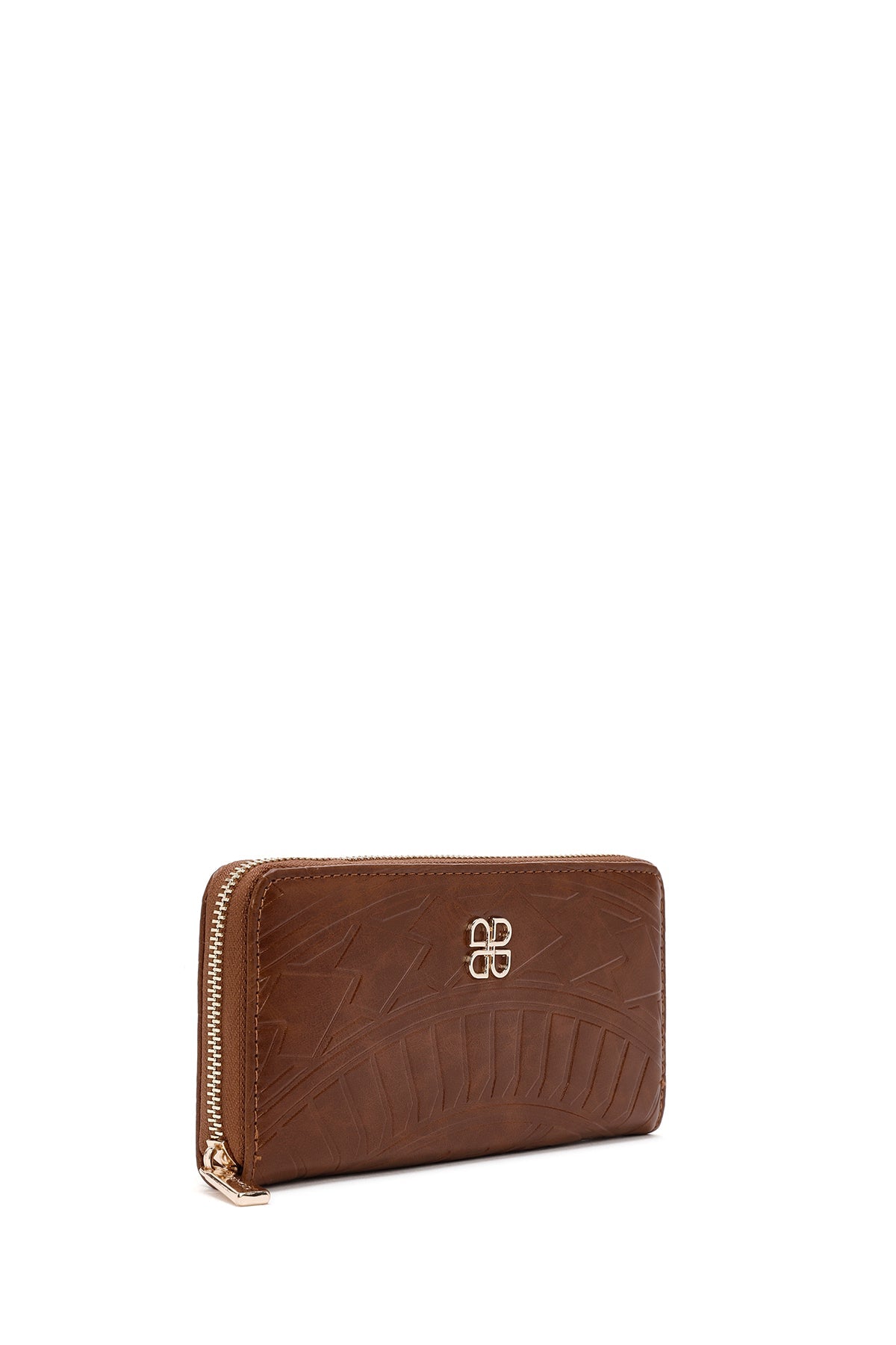 Kadın Kahverengi Baskılı Cüzdan