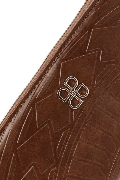 Kadın Kahverengi Baskılı Cüzdan