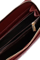Kadın Bordo Baskılı Cüzdan