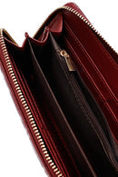 Kadın Bordo Baskılı Cüzdan