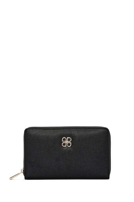 Kadın Siyah Baskılı Cüzdan