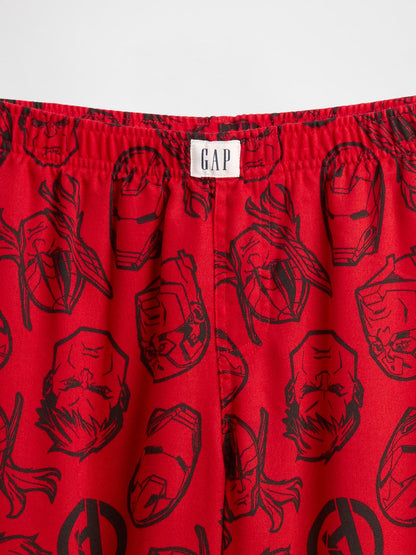 Kırmızı Kids Marvel Geri Dönüştürülmüş Flannel Pijama Pantolon