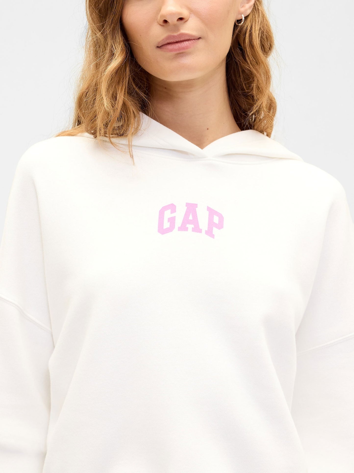 Beyaz Relaxed Gap Logo Fleece Sweatshirt