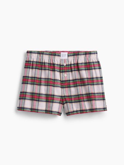 Çok Renkli Softest Flannel Boxer Şort Pijama Altı