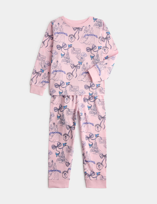 Saf Pamuklu Disney Princess™ Çocuk Pijama Takımı