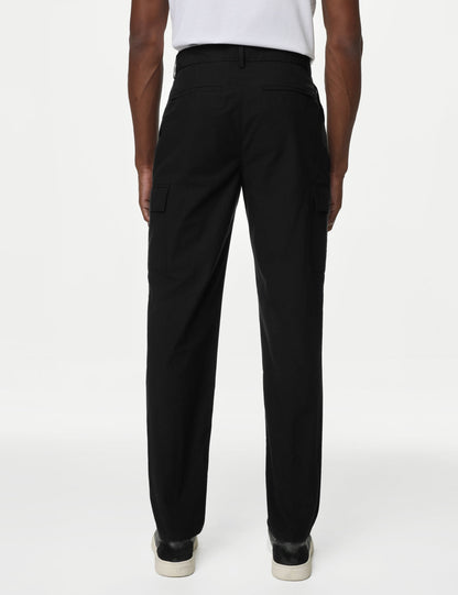 Saf Pamuklu Tapered Fit Kargo Pantolon