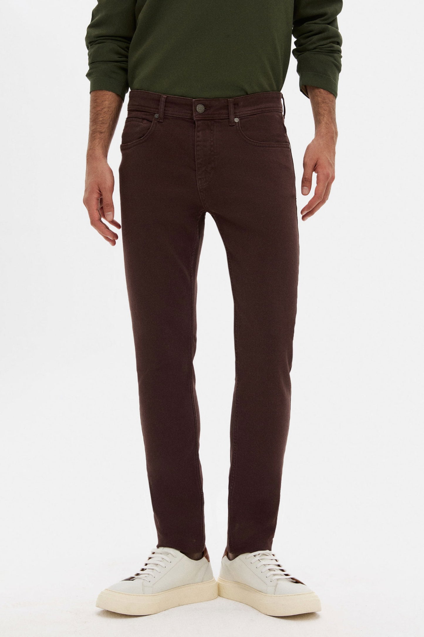 Tween Relaxed Fit Kahverengi Denim Pantolon