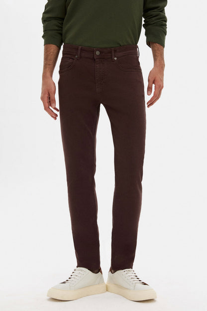 Tween Relaxed Fit Kahverengi Denim Pantolon