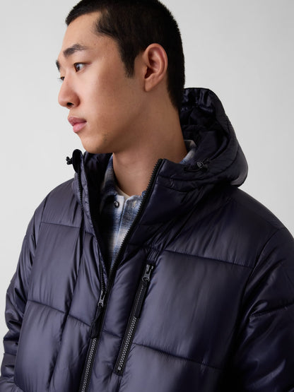 Kahverengi Recycled Heavyweight Puffer Şişme Mont