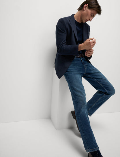 Tailored Fit Jersey Dokulu Blazer Ceket