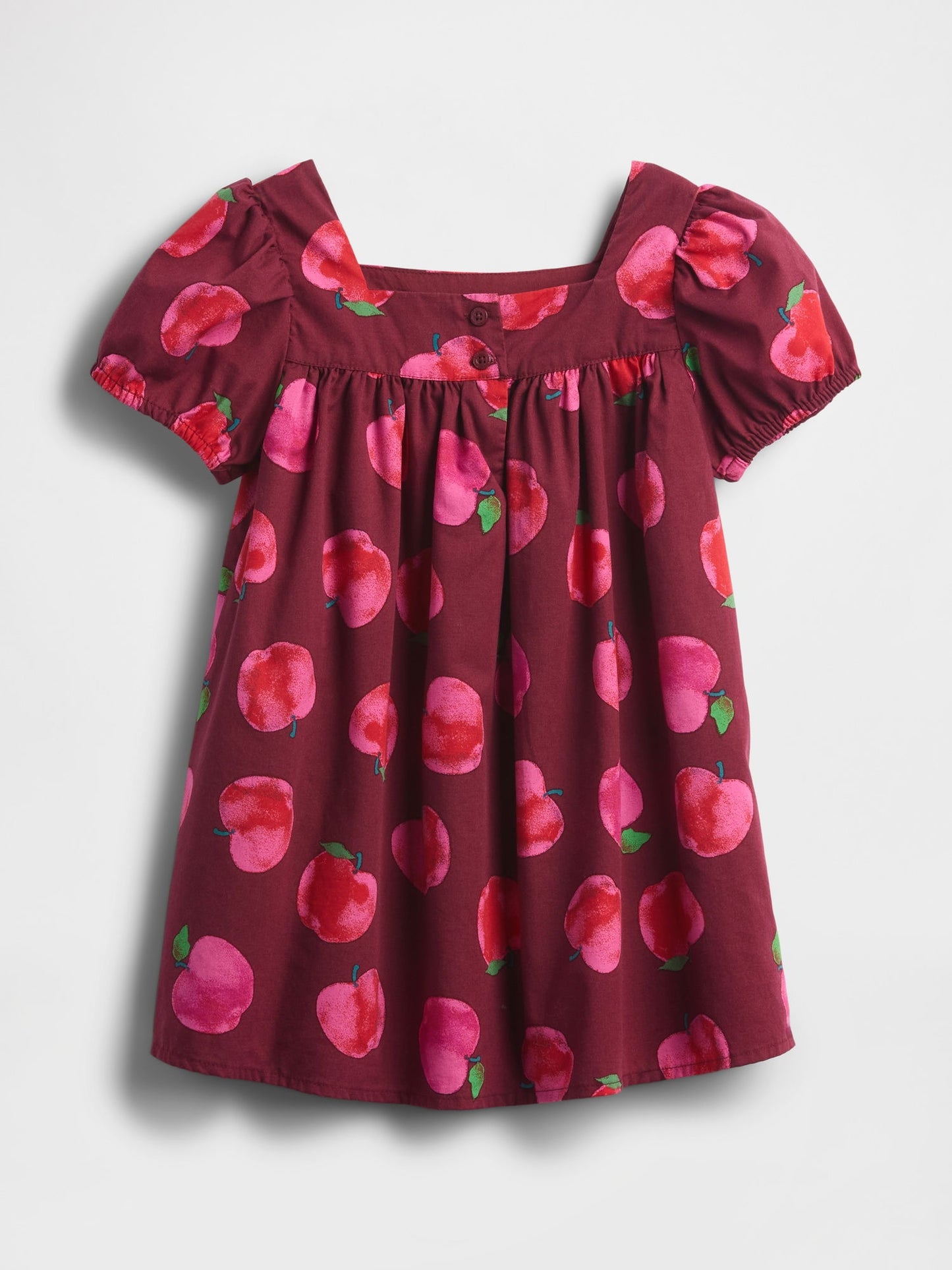 Bordo Puff-sleeve Elbise