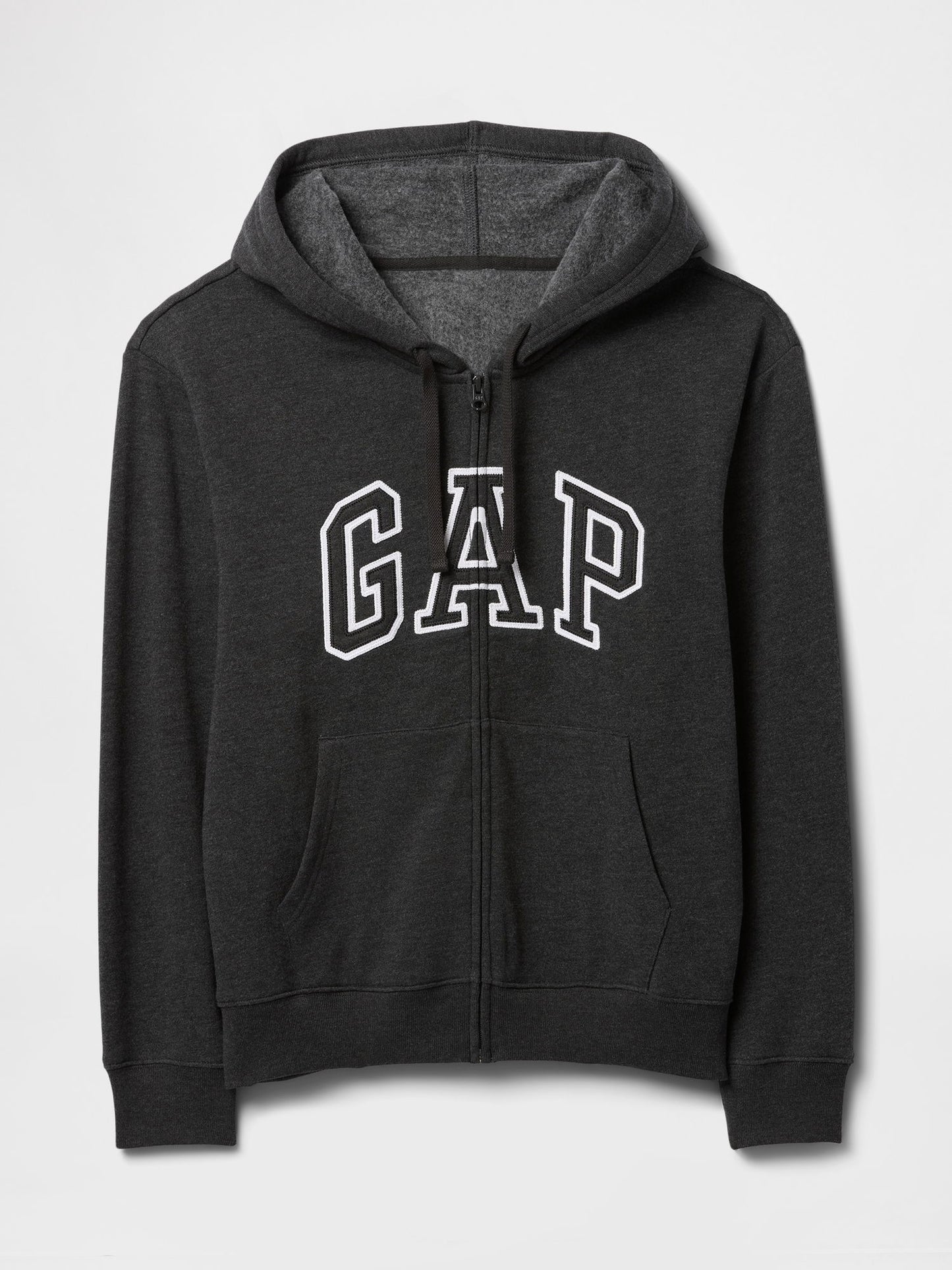 Koyu Gri Gap Logo Relaxed Fleece Fermuarlı Sweatshirt
