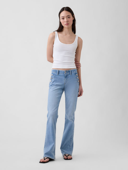Açık Mavi Low Rise Long & Lean Sailor Jean Pantolon