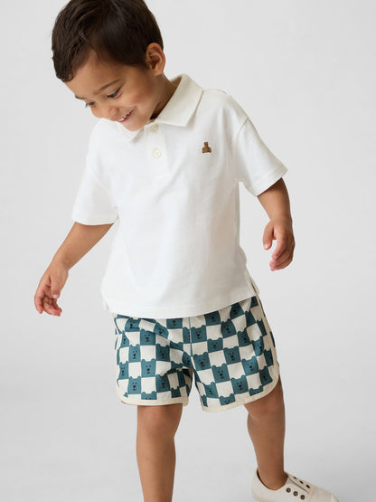 Beyaz Boxy Polo T-shirt