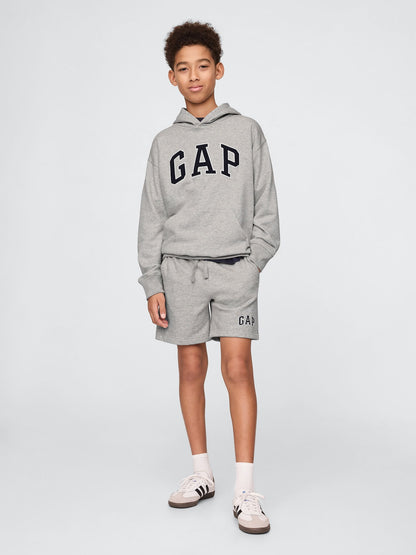 Gri Gap Logo Havlu Kumaş Şort
