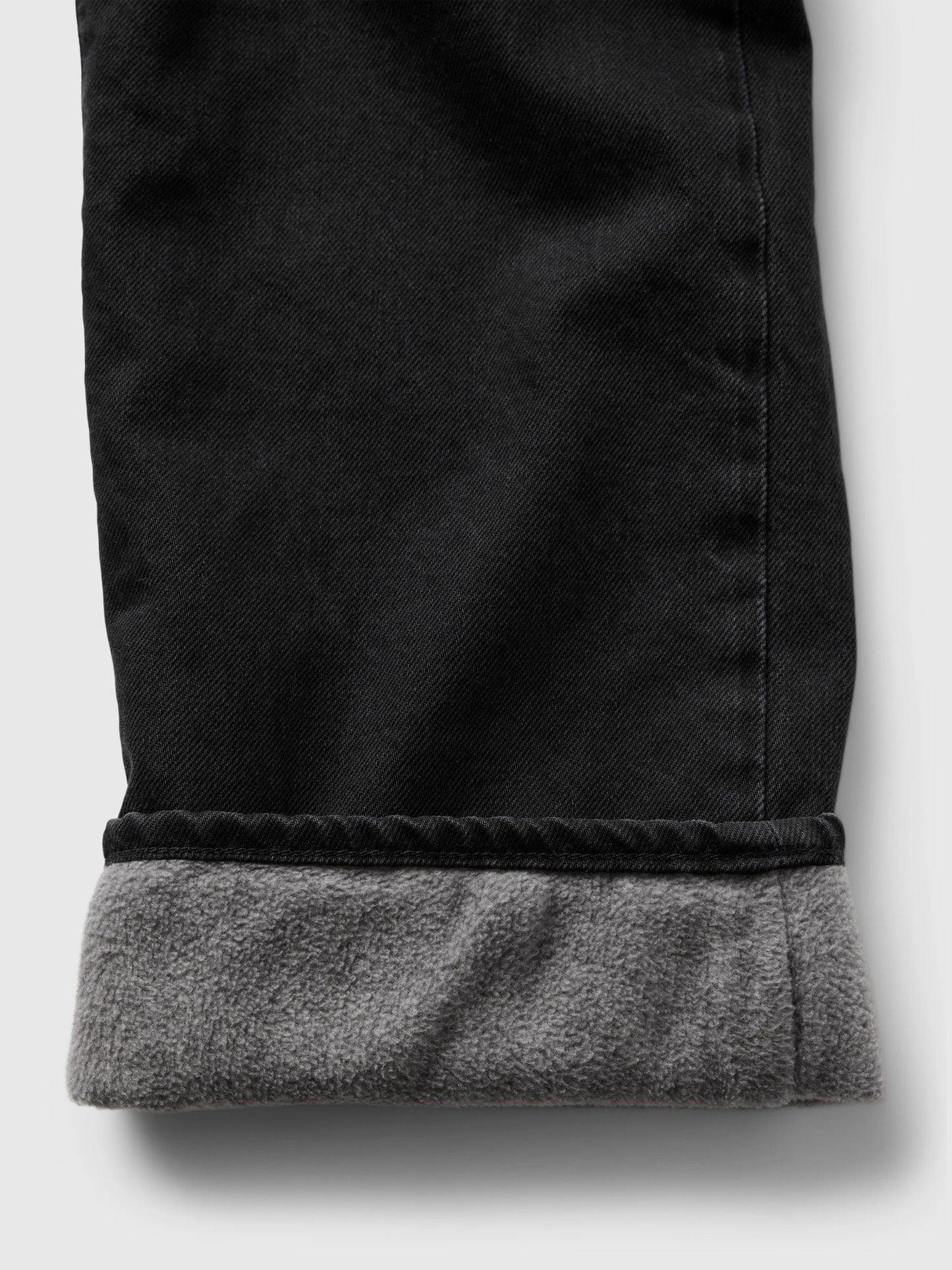 Siyah 90s Loose Cozy Astarlı Jean Pantolon