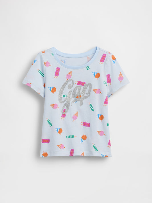 Açık Mavi Logo T-shirt