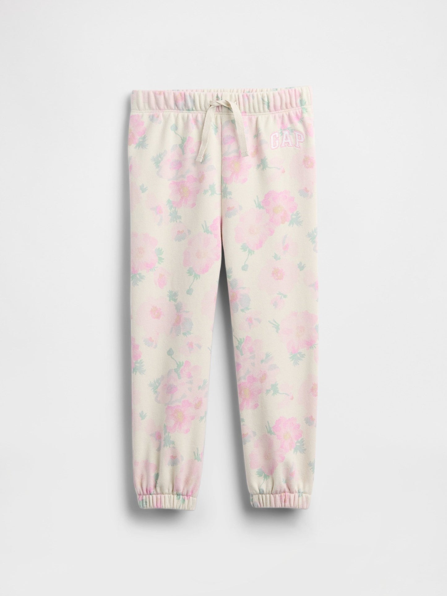 Beyaz Relaxed Logo Fransız Havlu Kumaş Pull-on Jogger Eşofman Altı