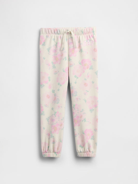 Beyaz Relaxed Logo Fransız Havlu Kumaş Pull-on Jogger Eşofman Altı