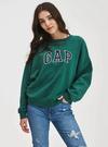 Yeşil Gap Logo Yuvarlak Yaka Sweatshirt