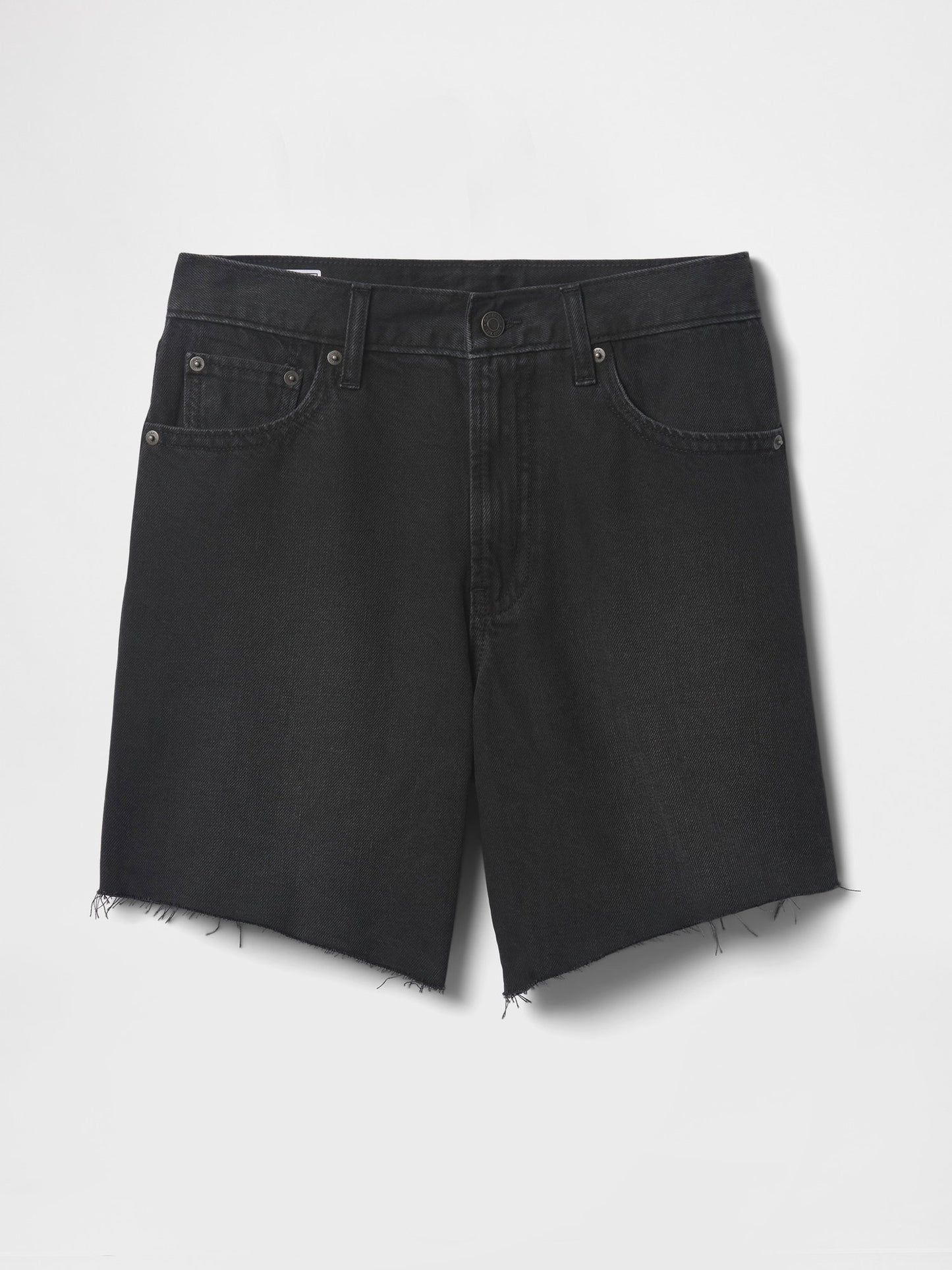 Siyah 8 Mid Rise '90s Loose Denim Bermuda Şort