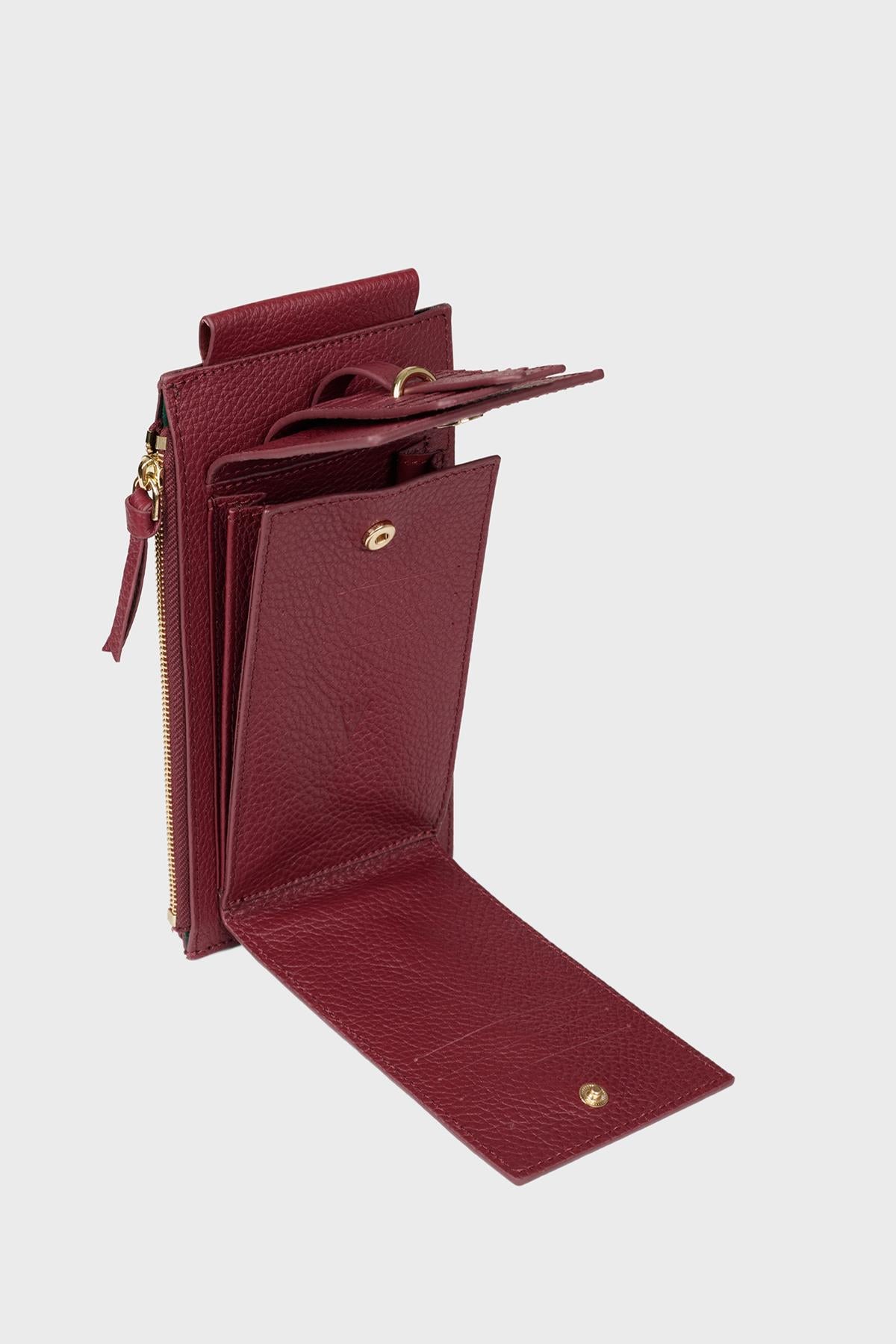 Crossbody Phone Burgundy Bag