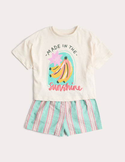 Pamuklu Desenli Pijama Takımı
