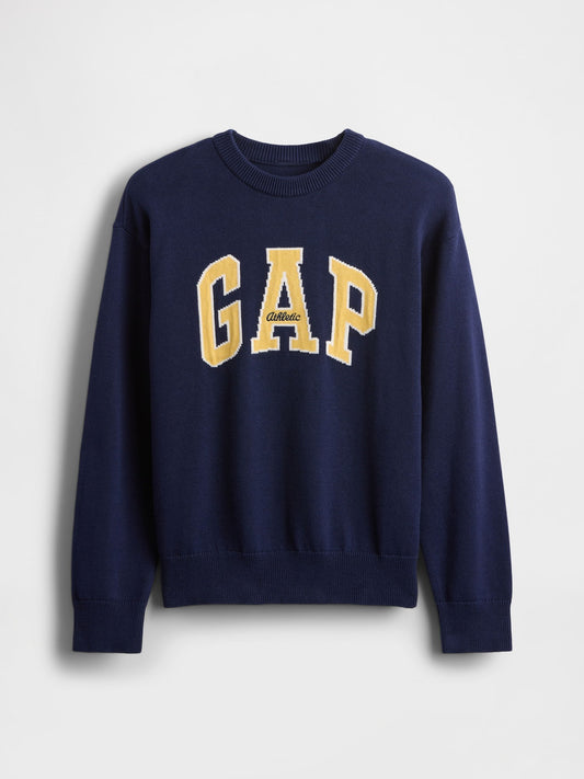Lacivert Gap Logo Intarsia Kazak