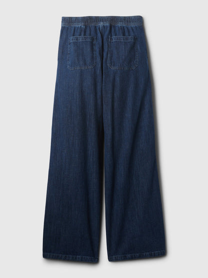 Koyu Mavi High Rise Utility Easy Jean Pantolon