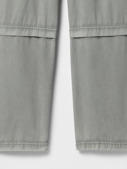 Haki Mid Rise Easy Utility Barrel Pantolon