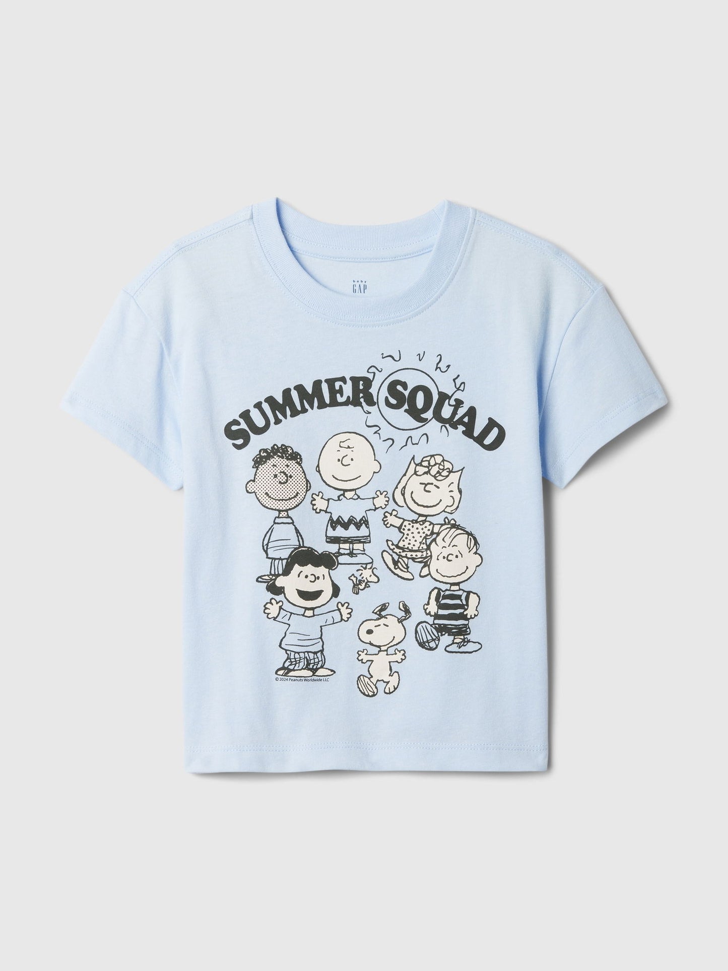 Açık Mavi Gap Logo Peanuts Grafikli T-Shirt