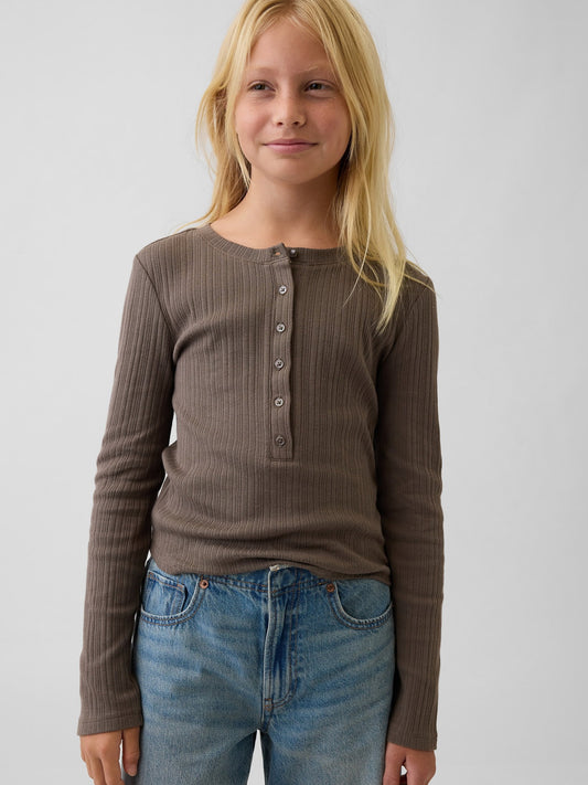 Bordo Çizgili Fitilli Henley T-shirt