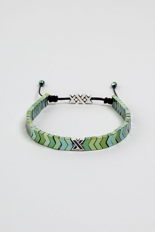 Hematit Taşlı Ayaralanabilir Gümüş Bileklik 07273520499