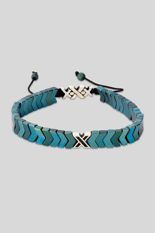 Hematit Taşlı Ayarlanabilir Gümüş Bileklik 07273529999