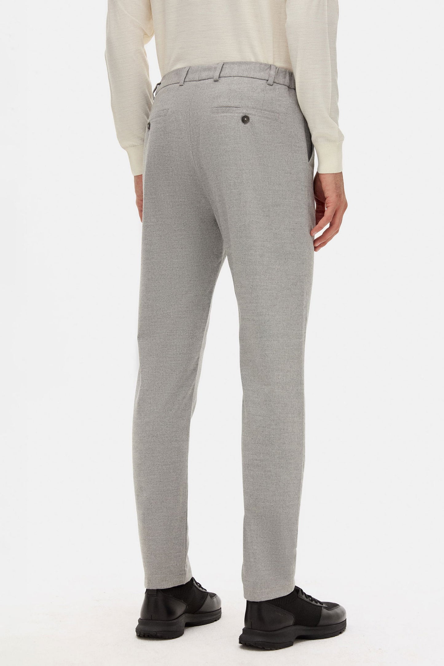 Tween Relaxed Fit Gri Düz Kumaş Pantolon