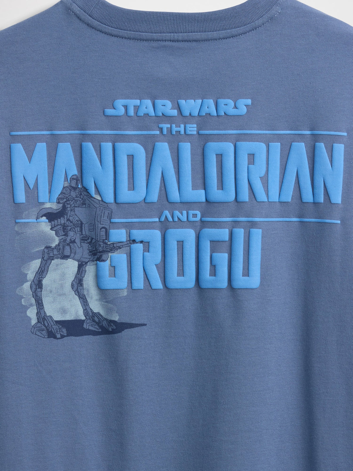 Açık Gri Star Wars Relaxed Grafik Baskılı T-shirt